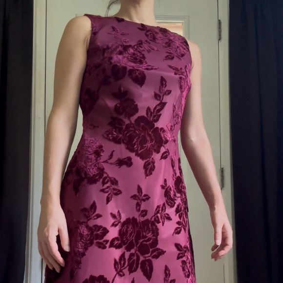 Vintage 90s Whimsigoth Burnout Velvet Dress - Picture 9 of 15